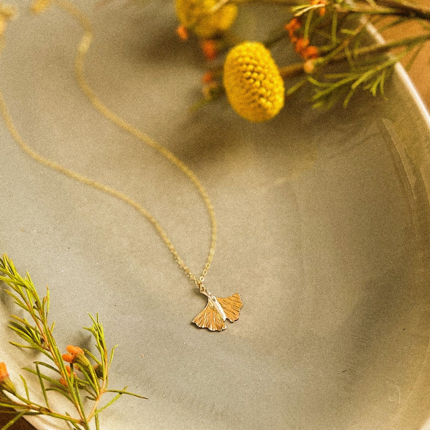 Ginkgo necklace