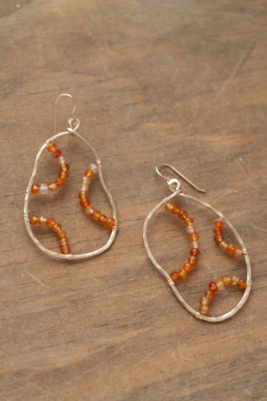CARNELIAN SHADOW HOOPS