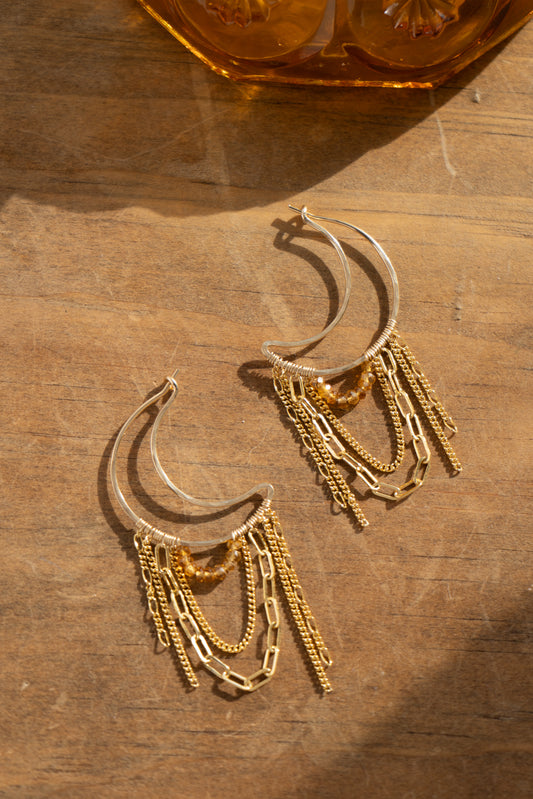 CITRINE CHAINED MOON