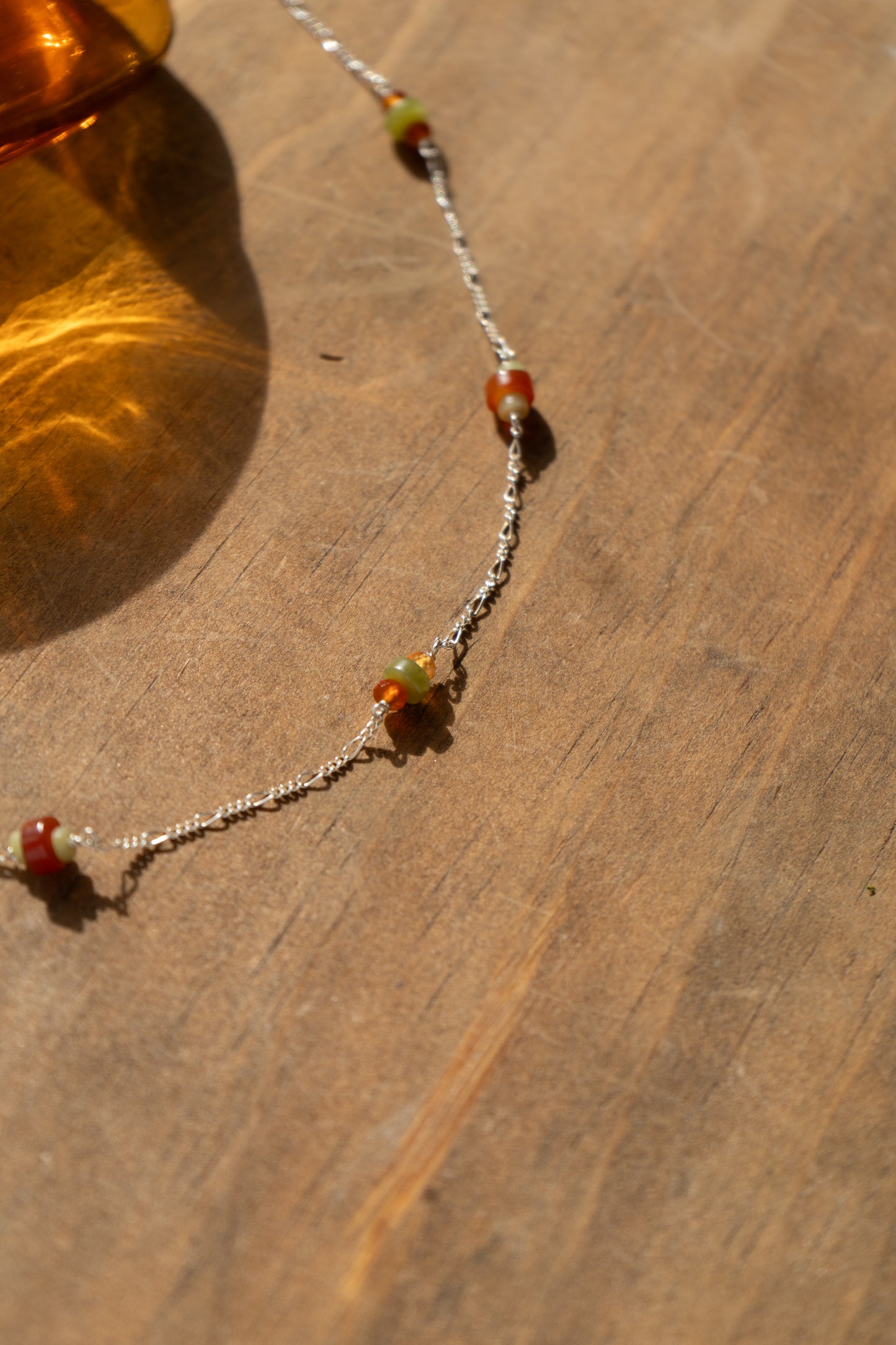 CARNELIAN & JADE CHAIN