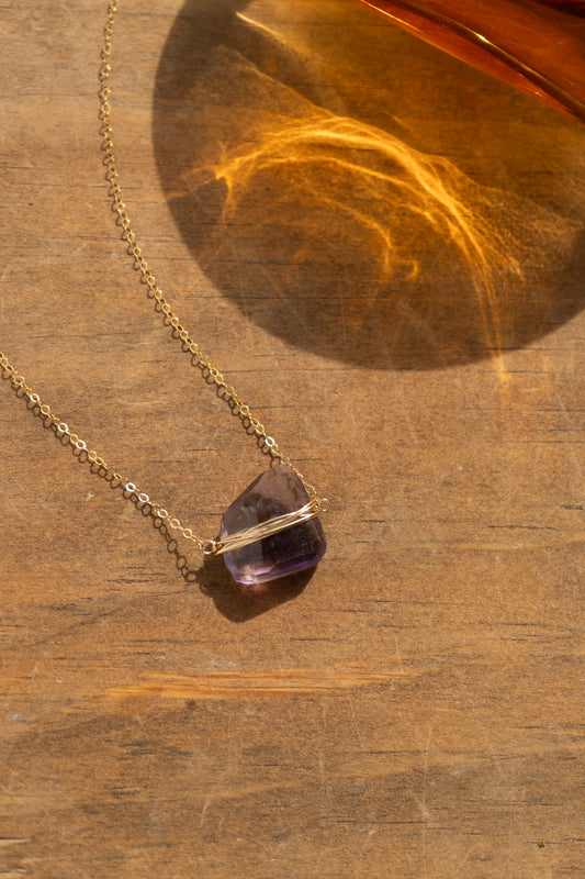 AMETHYST CHUNK NECKLACE