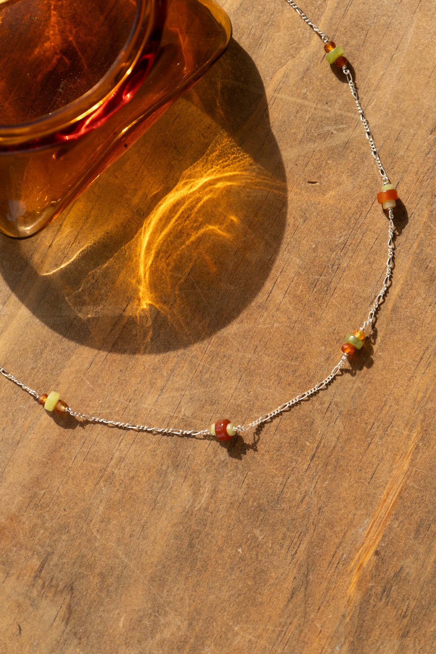 CARNELIAN & JADE CHAIN